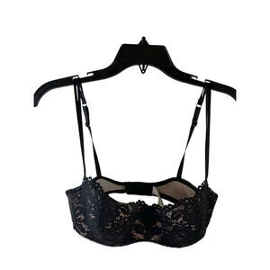 B.tempted 34C bra black lace pink‎ lined 953144
